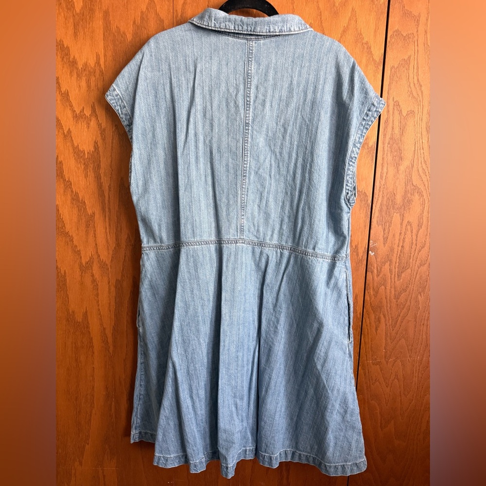Universal Thread Light Blue Denim Button-Front Mini Dress - Picture 2 of 3